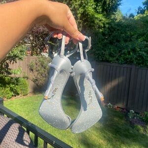 Rene Caovilla Silver Strap Sandals, NEW!